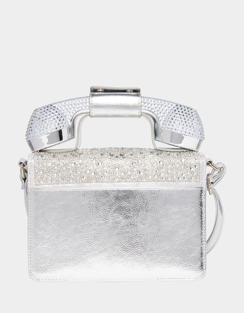 Betsey Johnson Kitsch Rotary Phone Bag — Silver