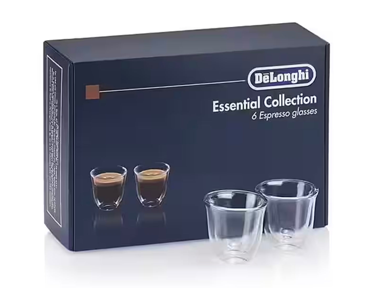 DeLonghi Essential Collection — Set of 6 Espresso Glasses 90ml