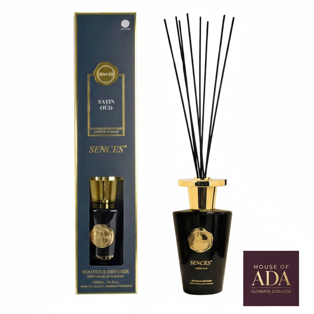 Sences Satin Oud Reed Diffuser with House of Ada logo