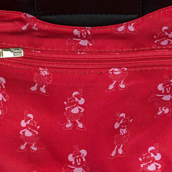Loungefly Disney Minnie Mouse AOP Bow Diecut Handbag