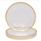 13" Plastic Gold Vintage Dinner Plate Chargers