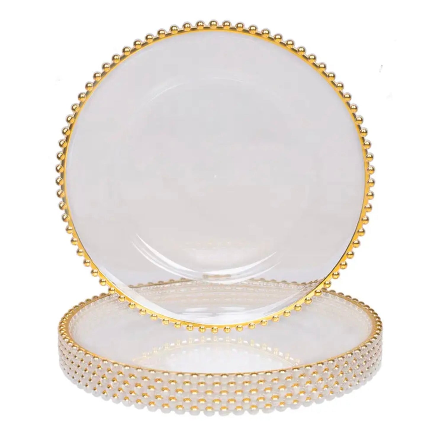 13" Plastic Gold Vintage Dinner Plate Chargers