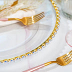 13" Plastic Gold Vintage Dinner Plate Chargers