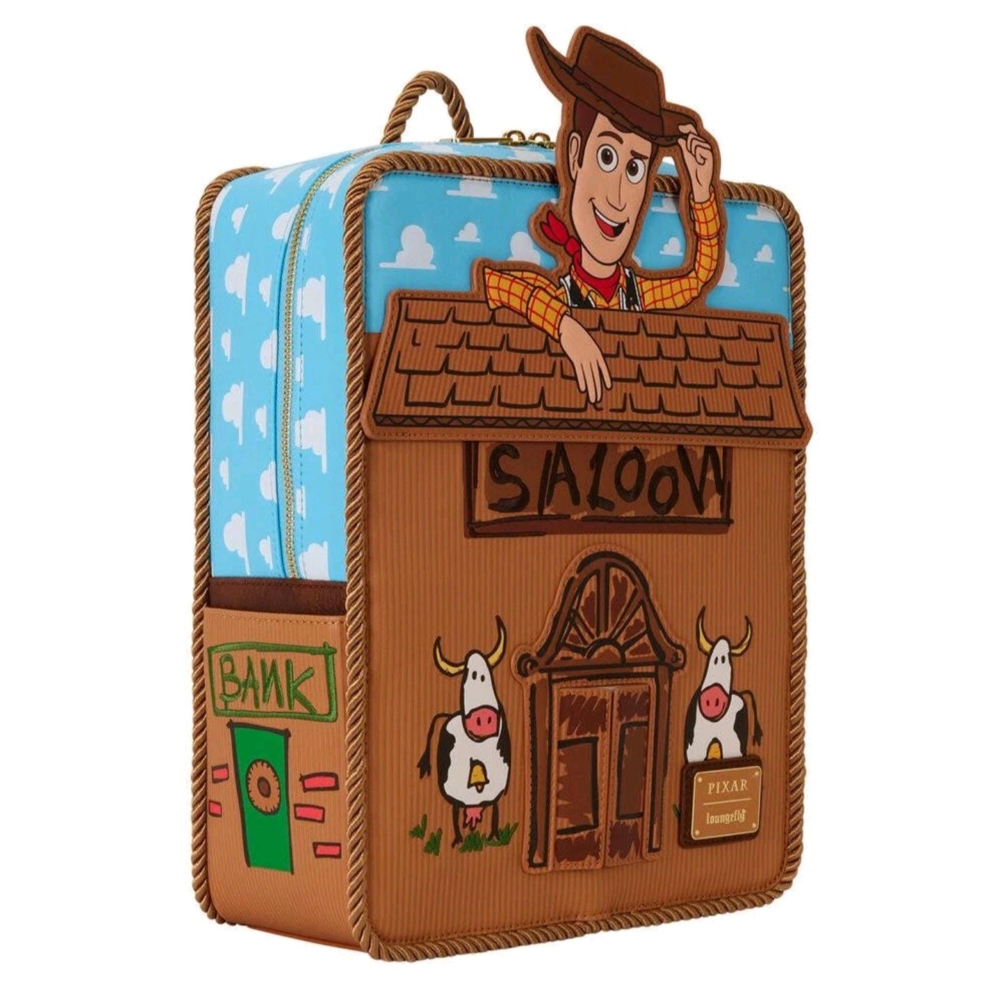 Loungefly Disney Pixar Toy Story 30th Anniversary Woody Saloon Mini Backpack Bag