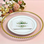 13" Plastic Gold Vintage Dinner Plate Chargers