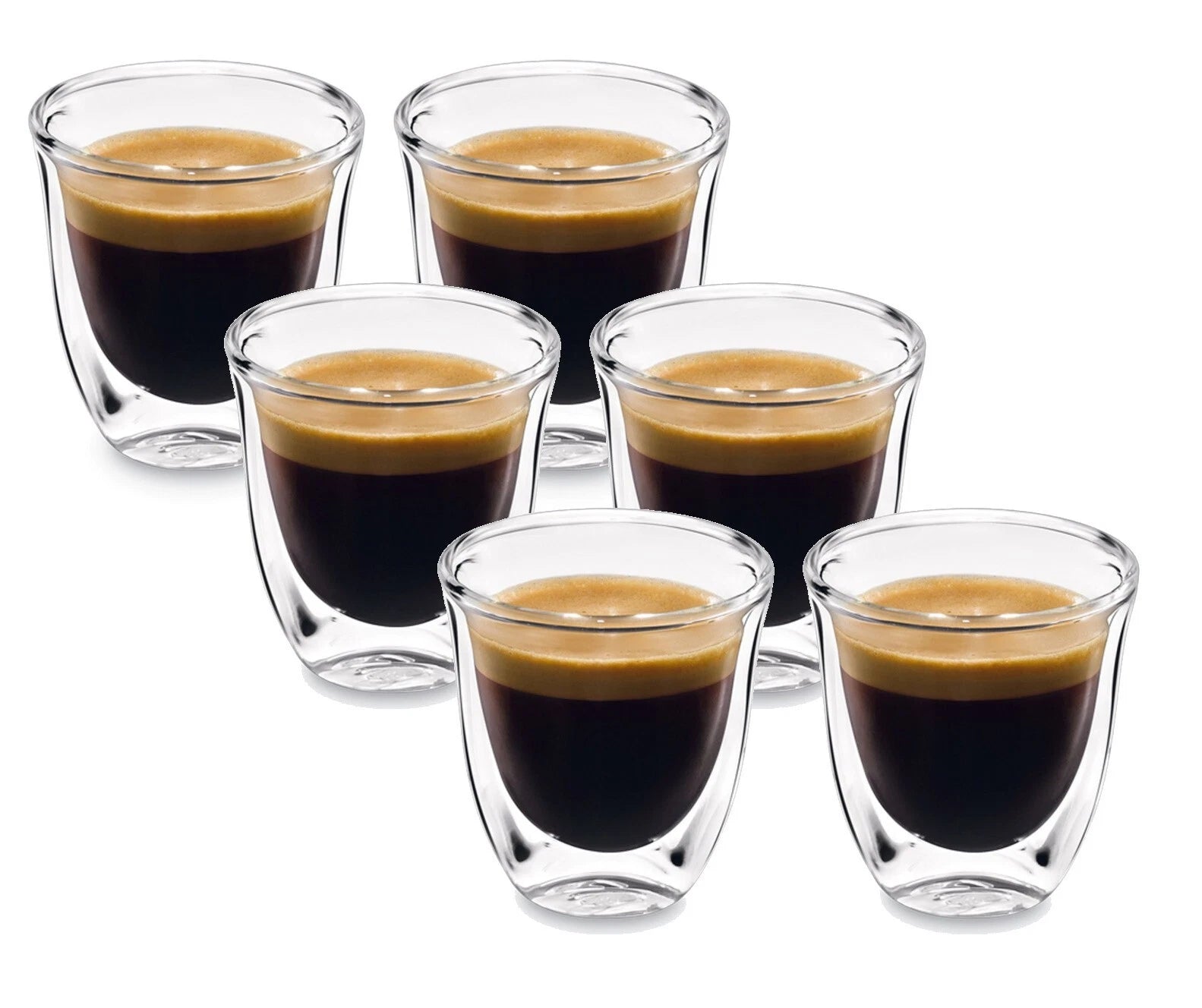DeLonghi Essential Collection — Set of 6 Espresso Glasses 90ml